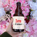 Chope à Bière Petit Poussin D’amour - Verre Givré 470 Ml, Cadeau Couple Saint-Valentin, Humour, Imprimé En France - 11