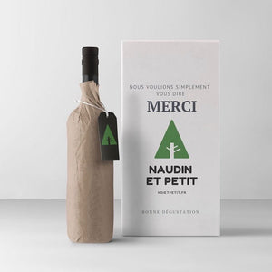 Coffret 1 bouteille 75cL et 2 verres personnalisés
