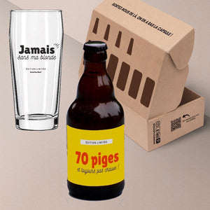 Coffret bière 5 bouteilles + 1 verre