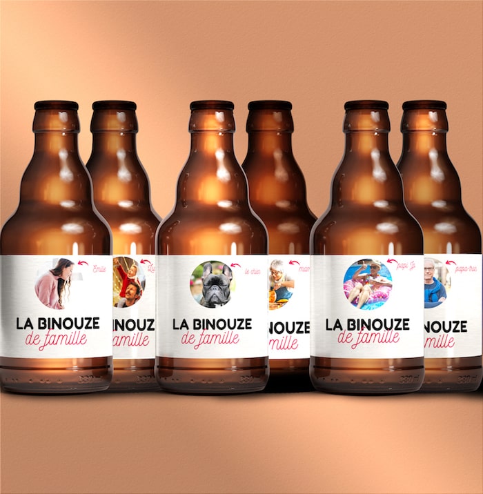 Annonce témoin mariage originale : coffret bière 6 étiquettes différentes
