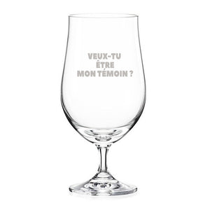 Coffret verre à bière gravé avec votre logo ou texte