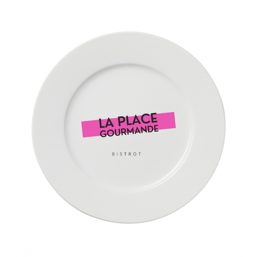 grande assiette personnalisée en porcelaine personnalisée avec logo