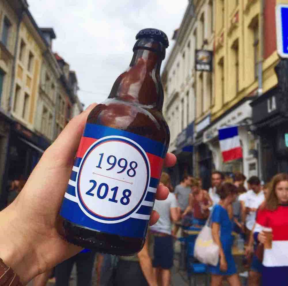 biere france champion du monde bouteille personnalisée football 1998 2018