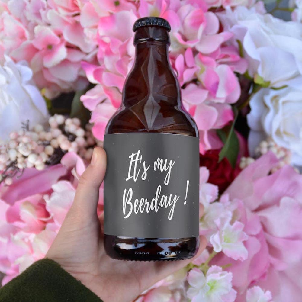 bouteille personnalisée beerday cadeau bière anniversaire original