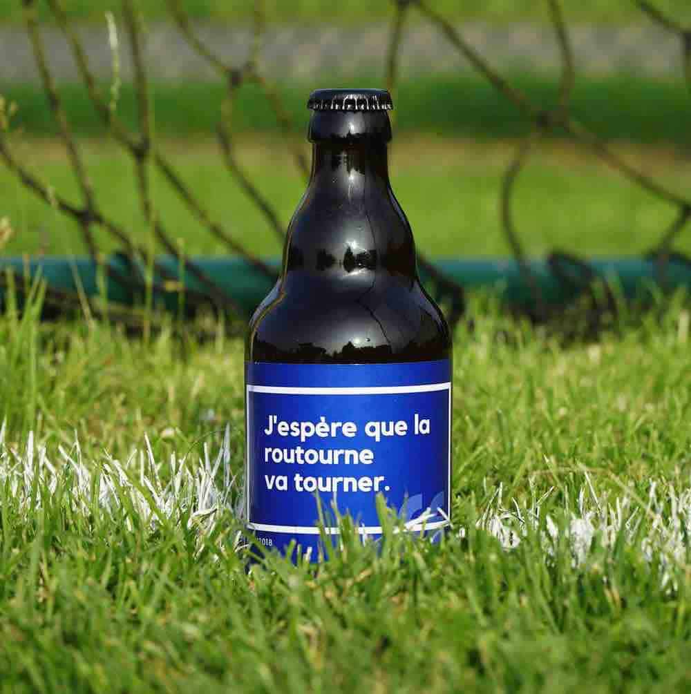 biere de football france bouteille personnalisée de foot citation ribery J'espère que la routourne va tourner