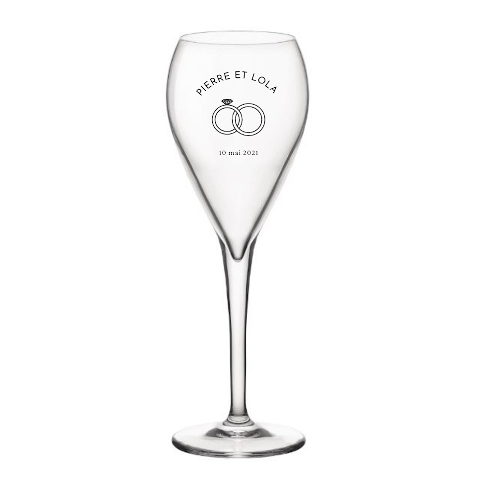 verre champagne flute coupe personnalisé logo couleur