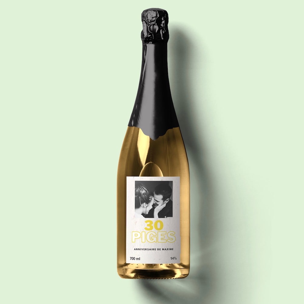 bouteille champagne personnalisée anniversaire