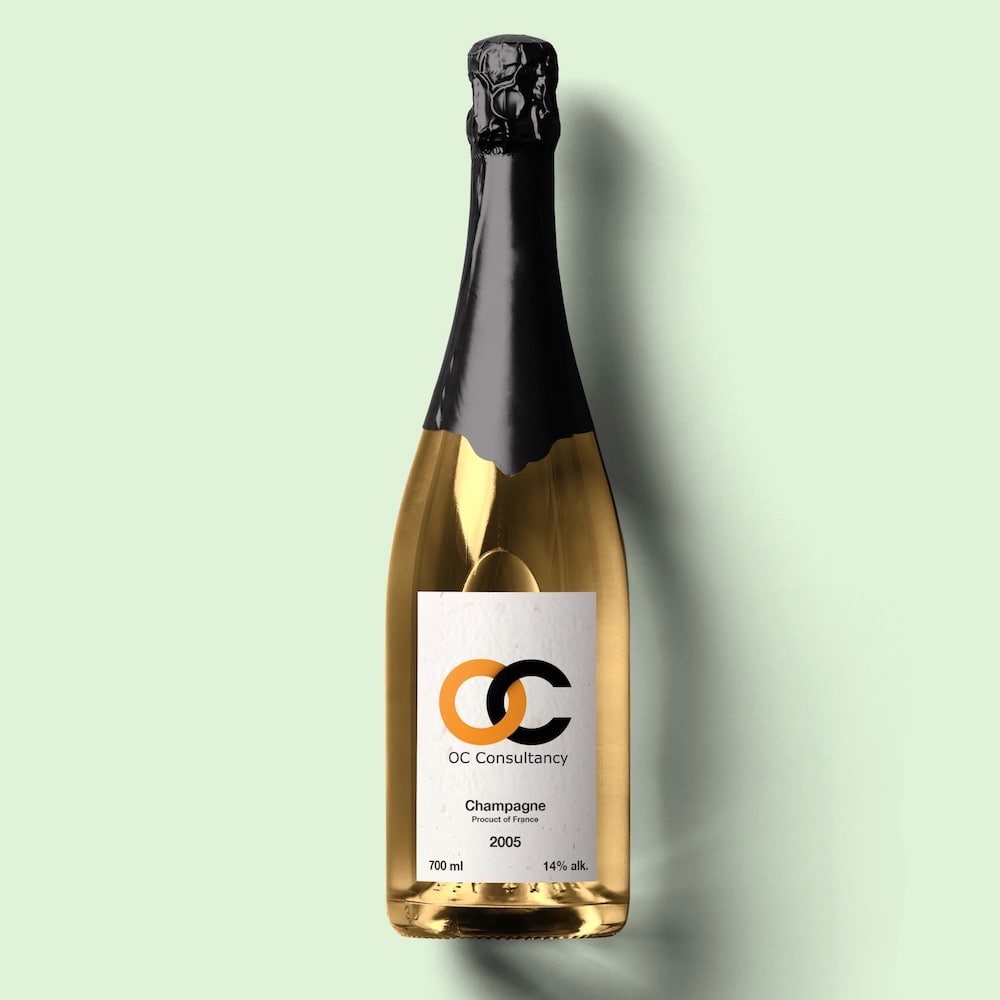 champagne personnalisé pour cadeau CSE haut de gamme personnalisé