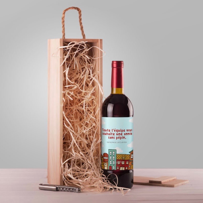 vin personnalisé pour cadeau d'affaires original haut de gamme