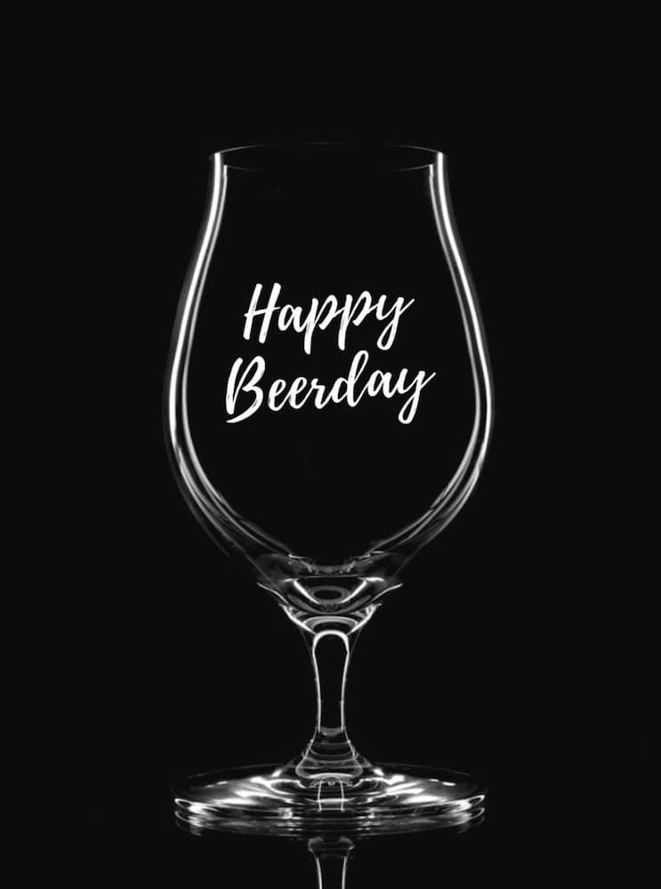 verre a biere personnalisée anniversaire happy beerday